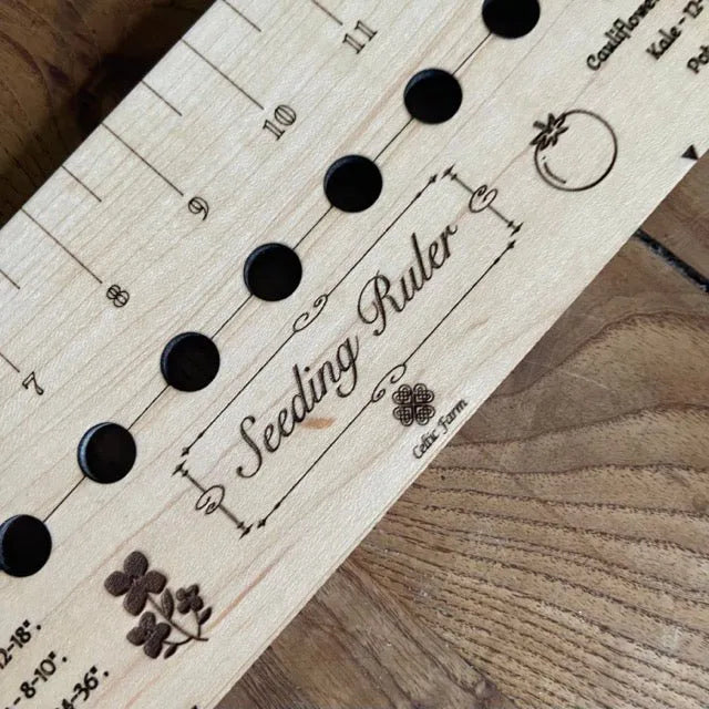 Maple Seed and Bed Ruler - Made in US with American Maple