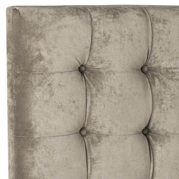 Safavieh Lamar Greige Tufted Velvet Headboard