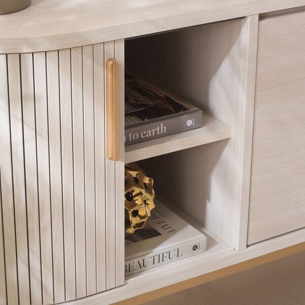 Safavieh Shaelynn Sideboard in Bleached White with Sliding Cabinets