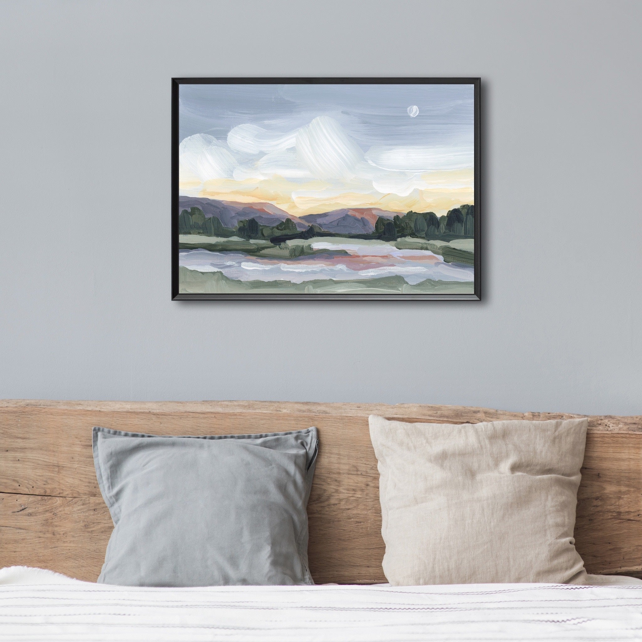 "Moonlit Pond" Art Print