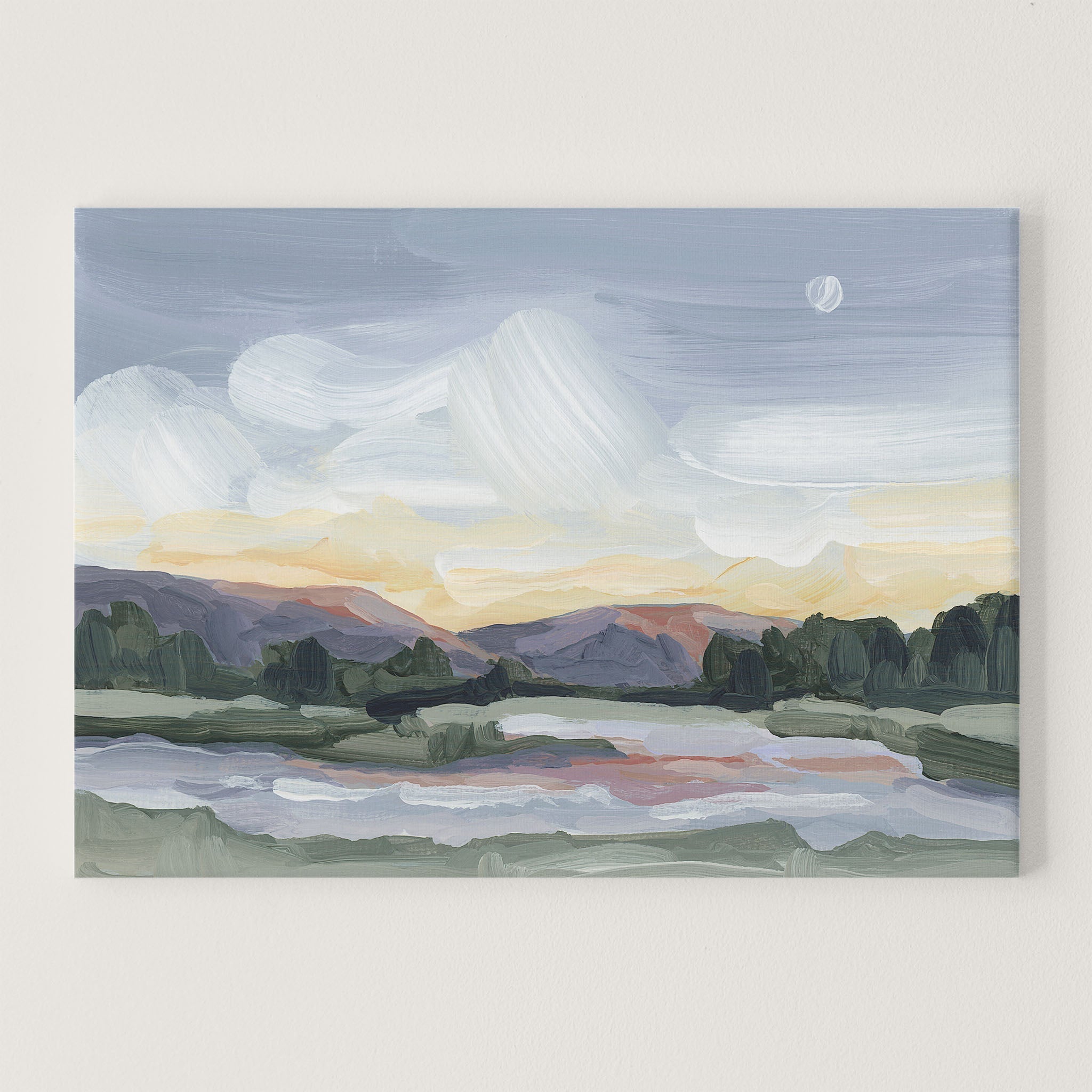 "Moonlit Pond" Art Print