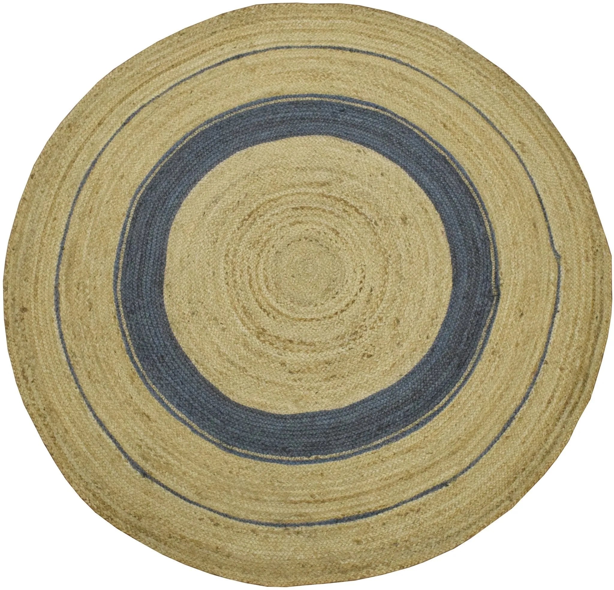 100% ALL NATURAL FIBER HAND BRAIDED BOHO ROUND JUTE RUG | JR25R