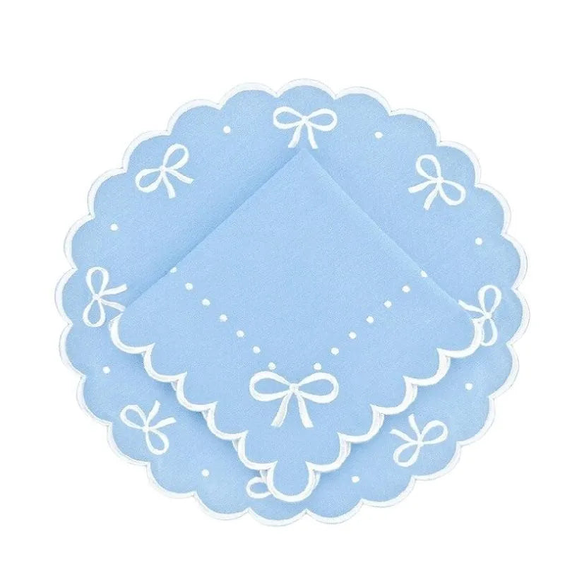 Flying Sheep Country Juliet Bows Placemat - Blue (Set of 4)