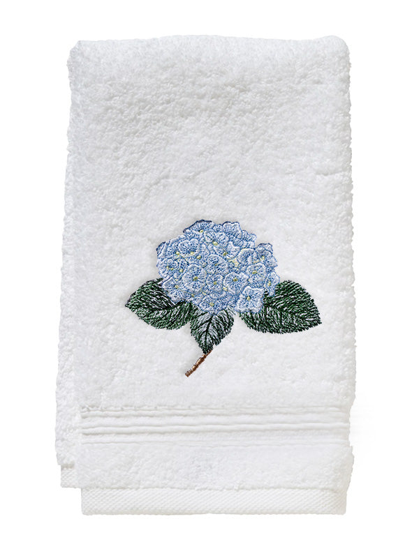 Guest Towel, Terry, Hydrangea Too (Light Blue)