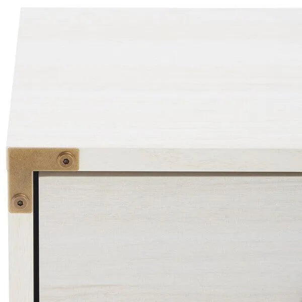 Safavieh Galio White-Gold 2 Drawer Nightstand