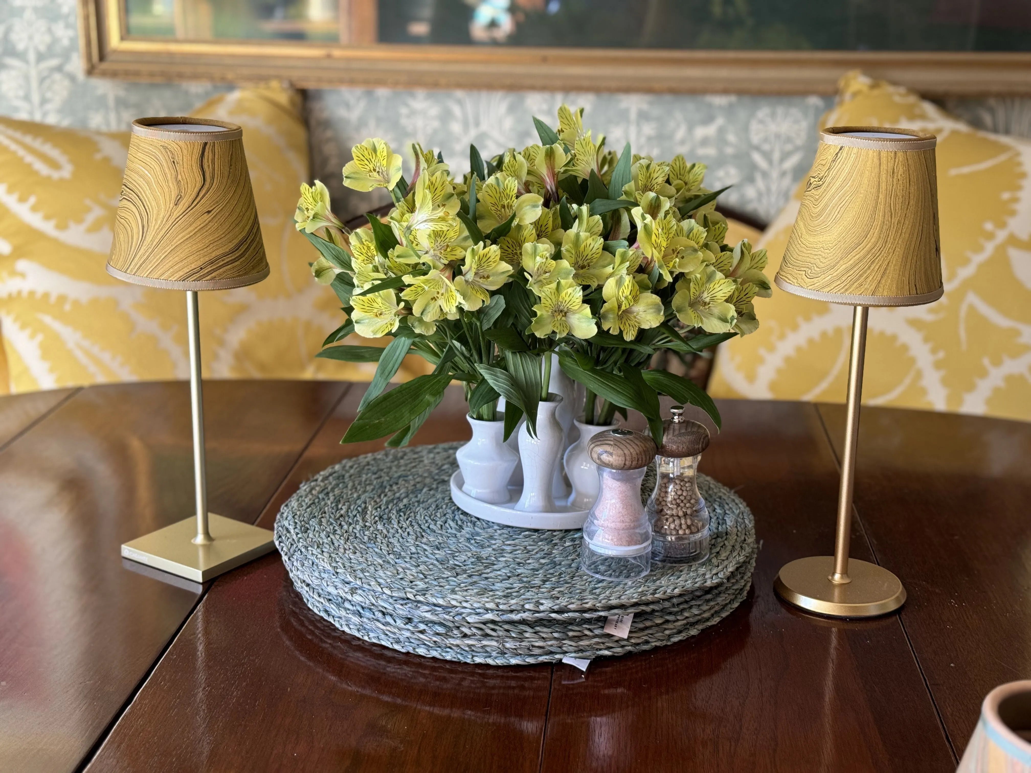 Small Marble Shade Cover in Ochre