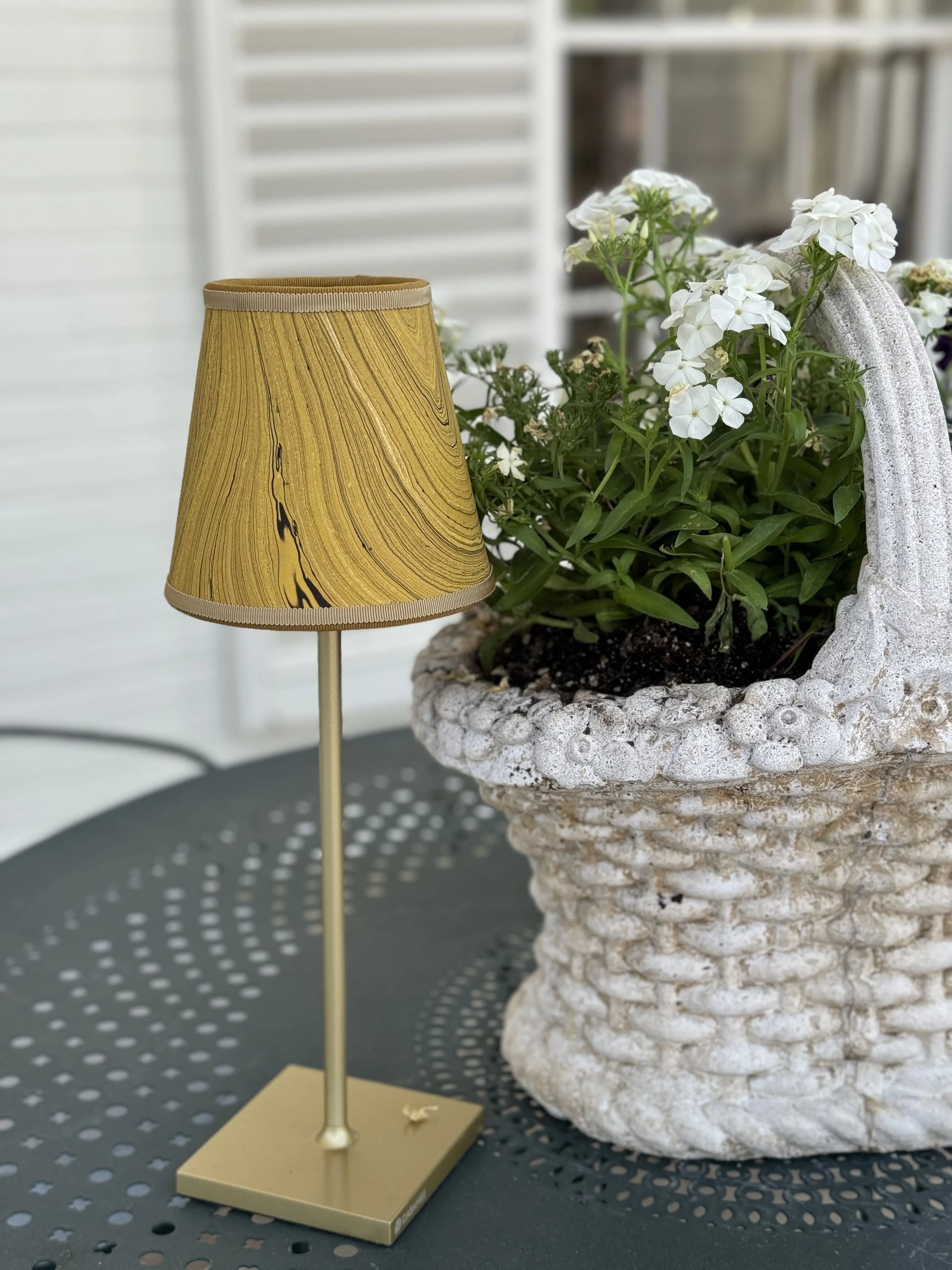 Small Marble Shade Cover in Ochre