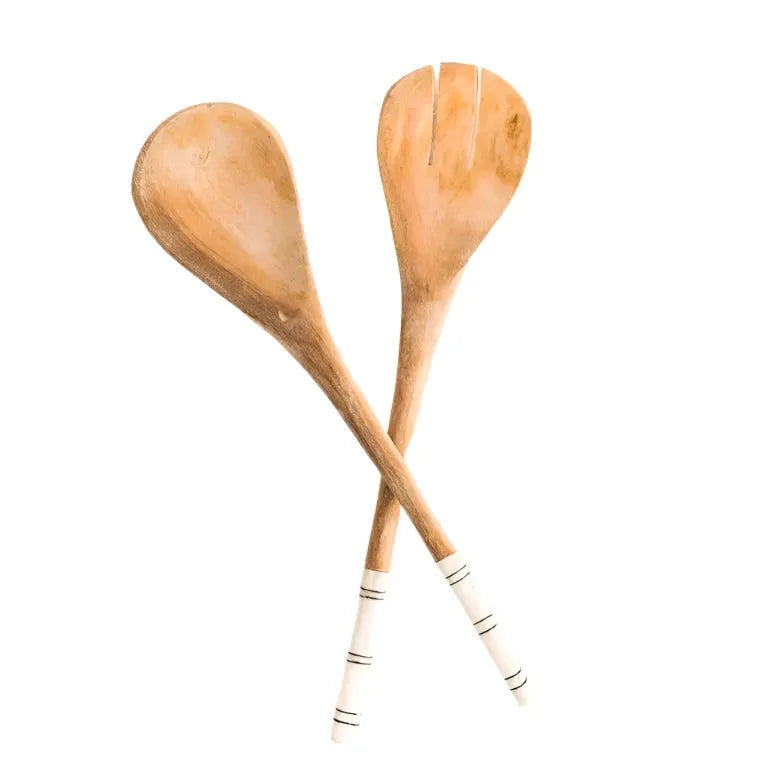 Striped Salad Servers