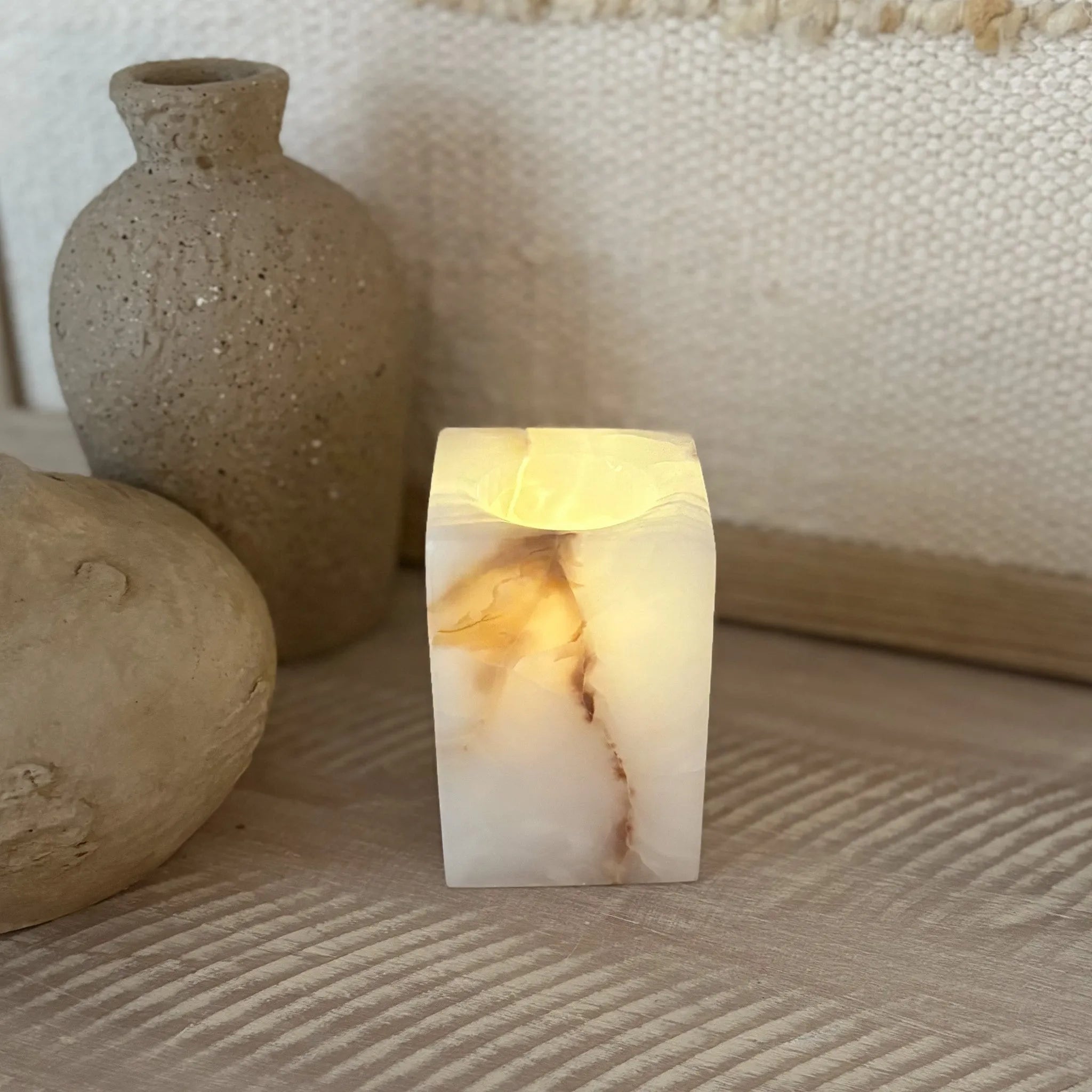 Onyx Tealight Candle Holder