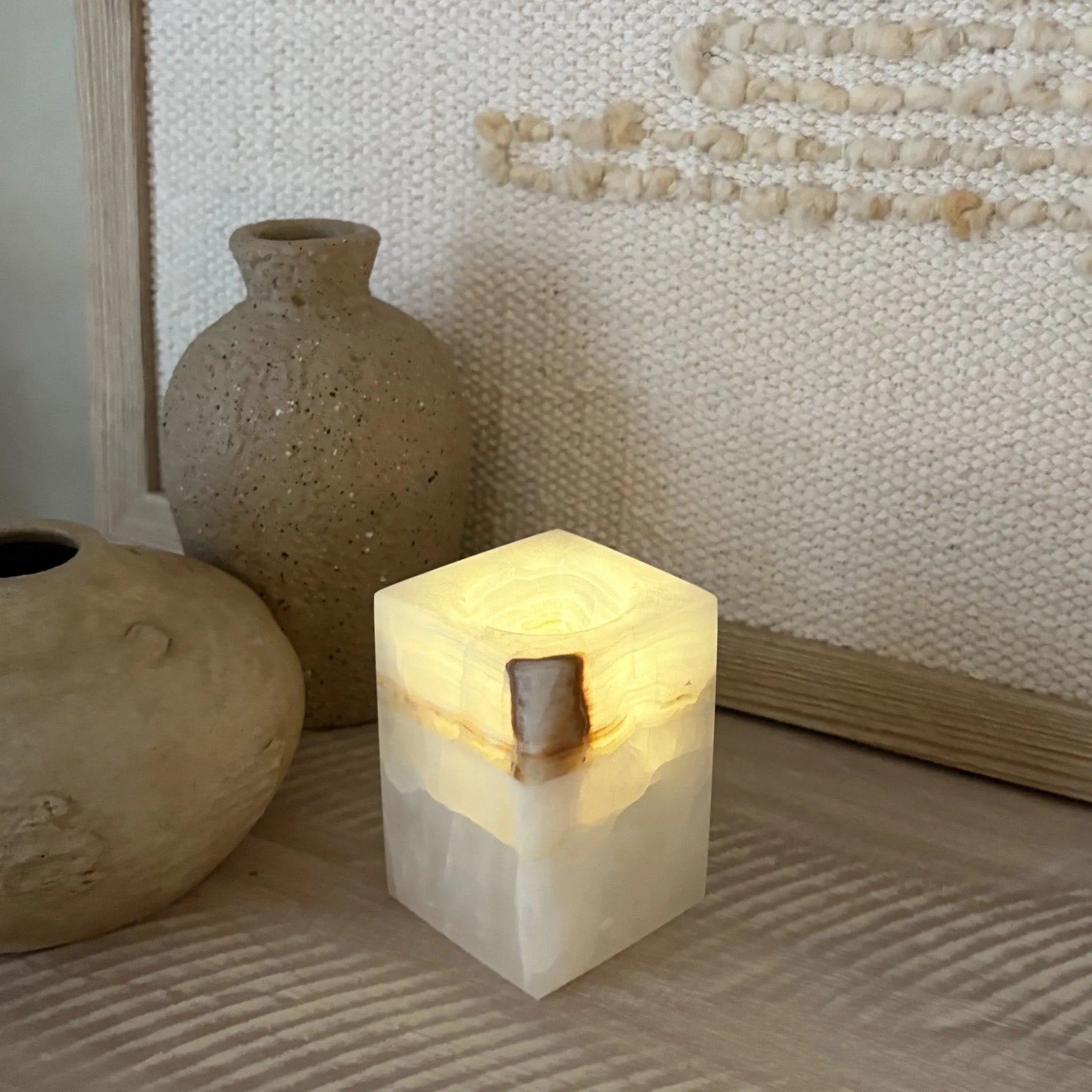 Onyx Tealight Candle Holder