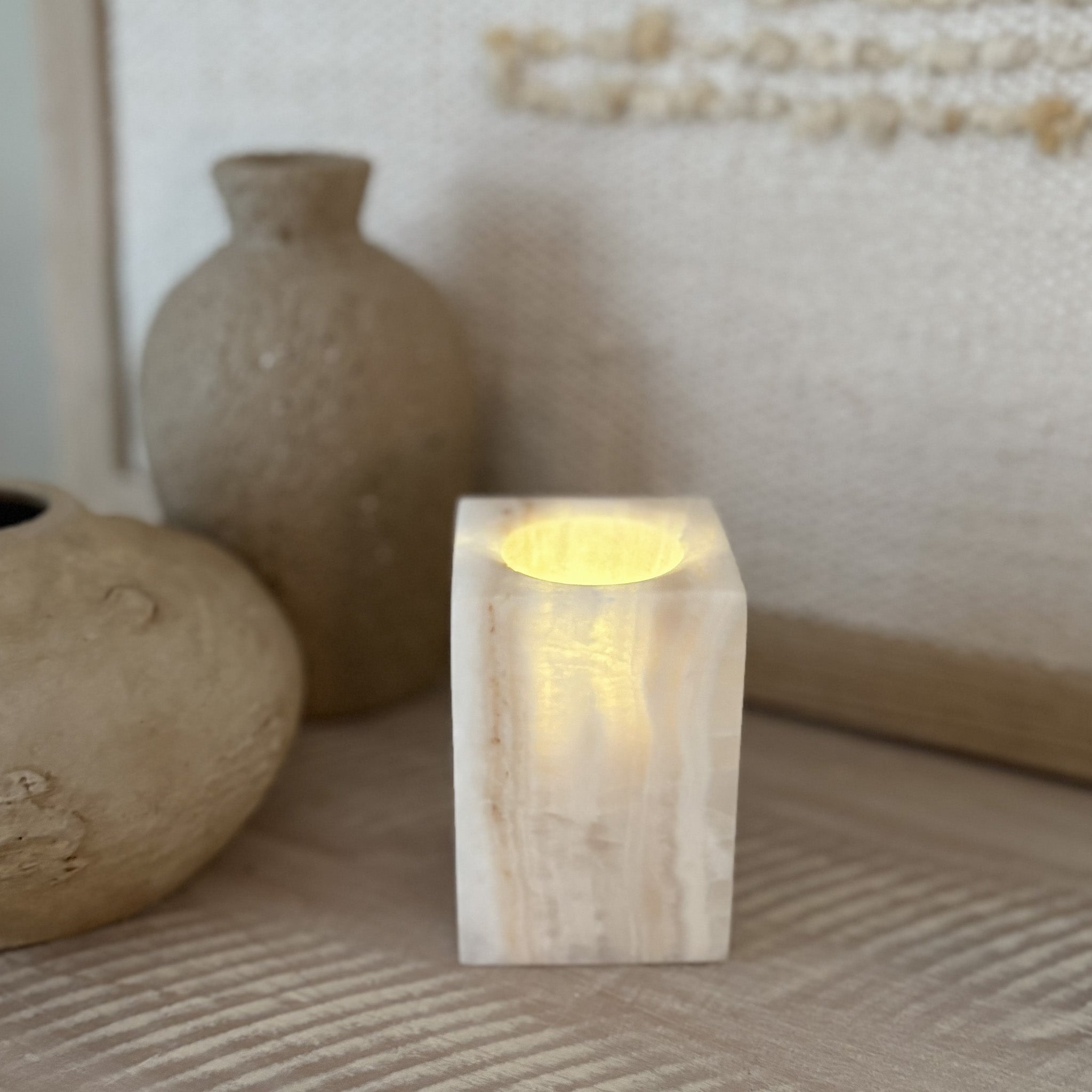 Onyx Tealight Candle Holder