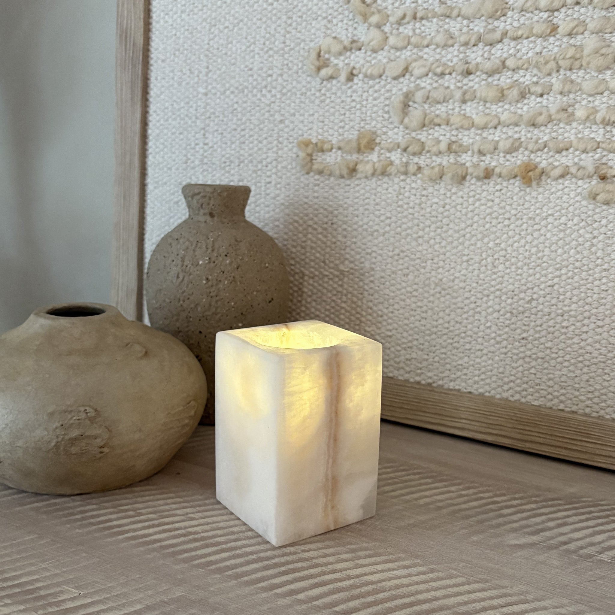 Onyx Tealight Candle Holder