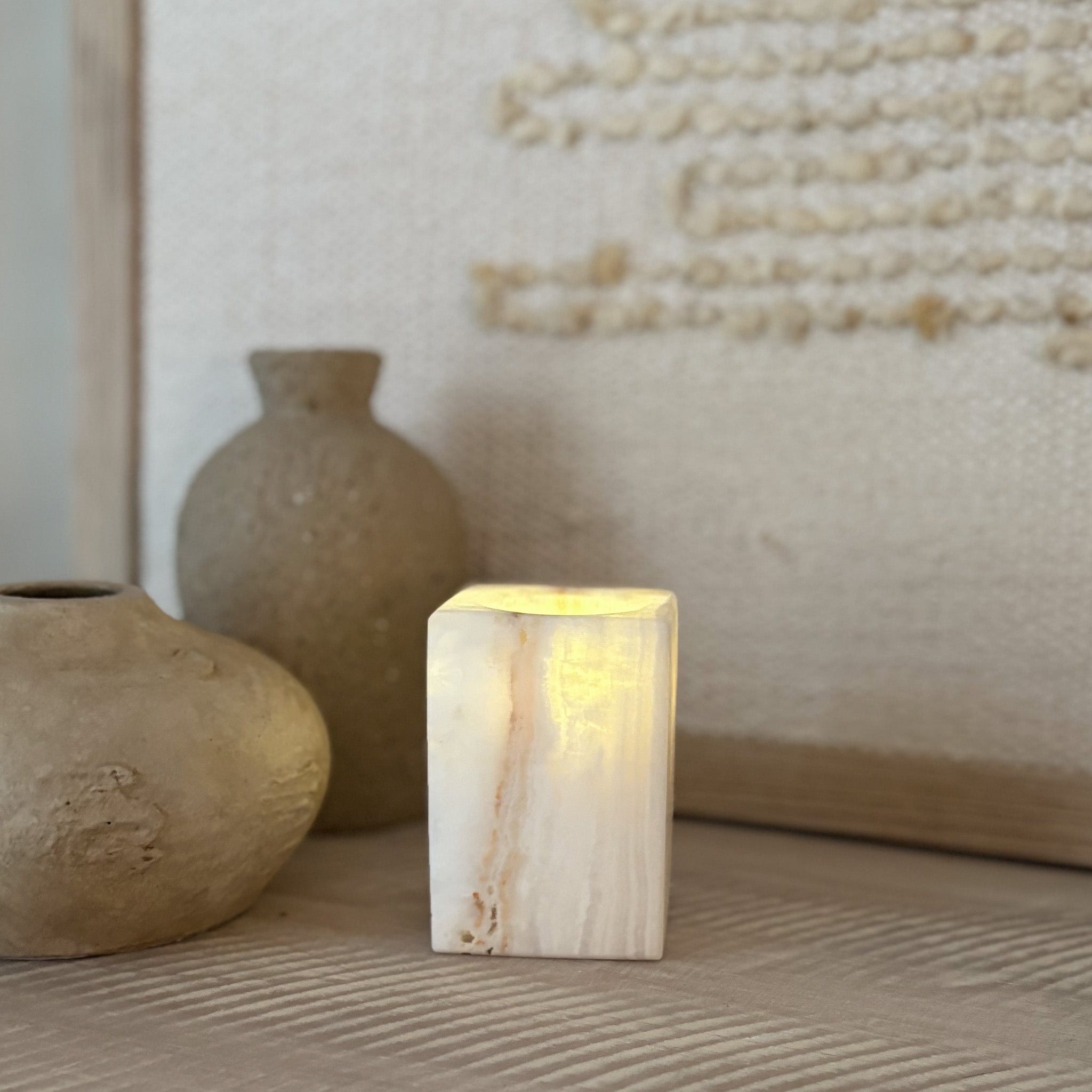 Onyx Tealight Candle Holder