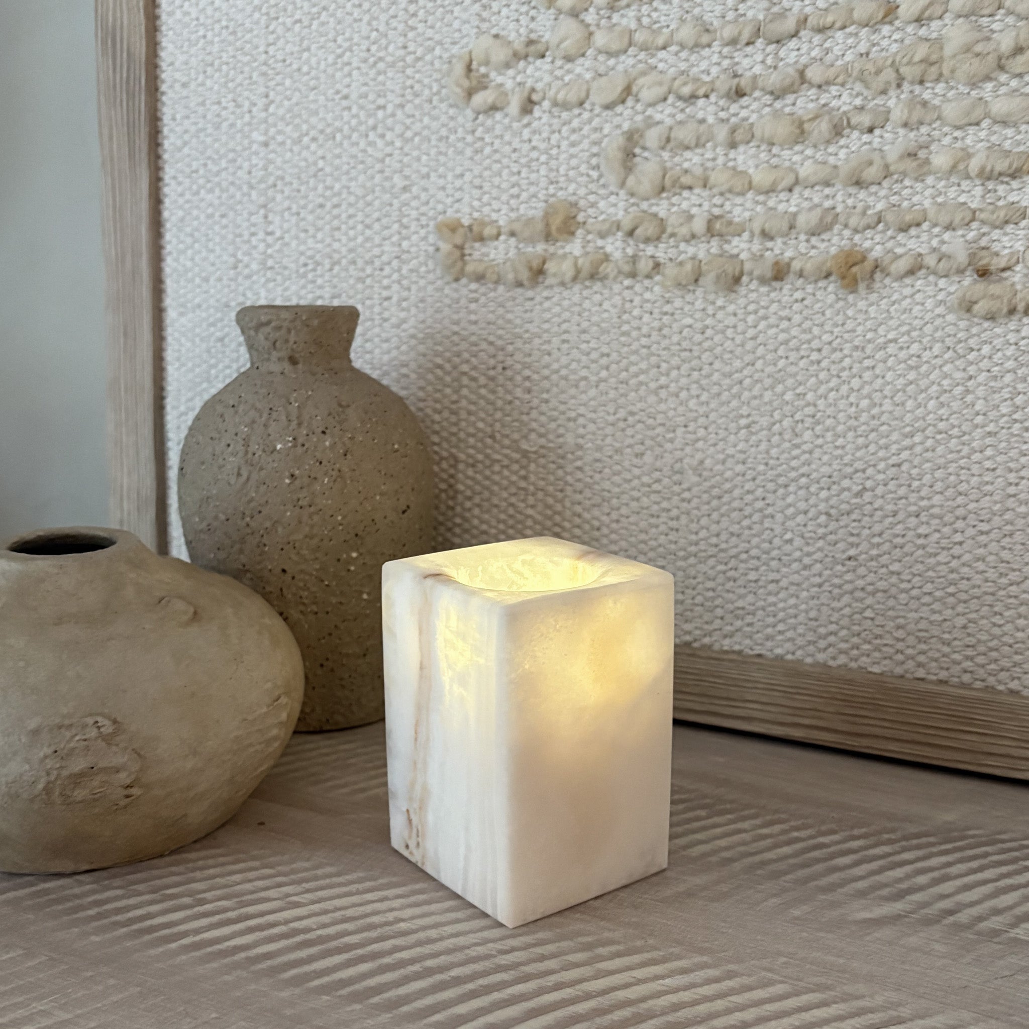 Onyx Tealight Candle Holder