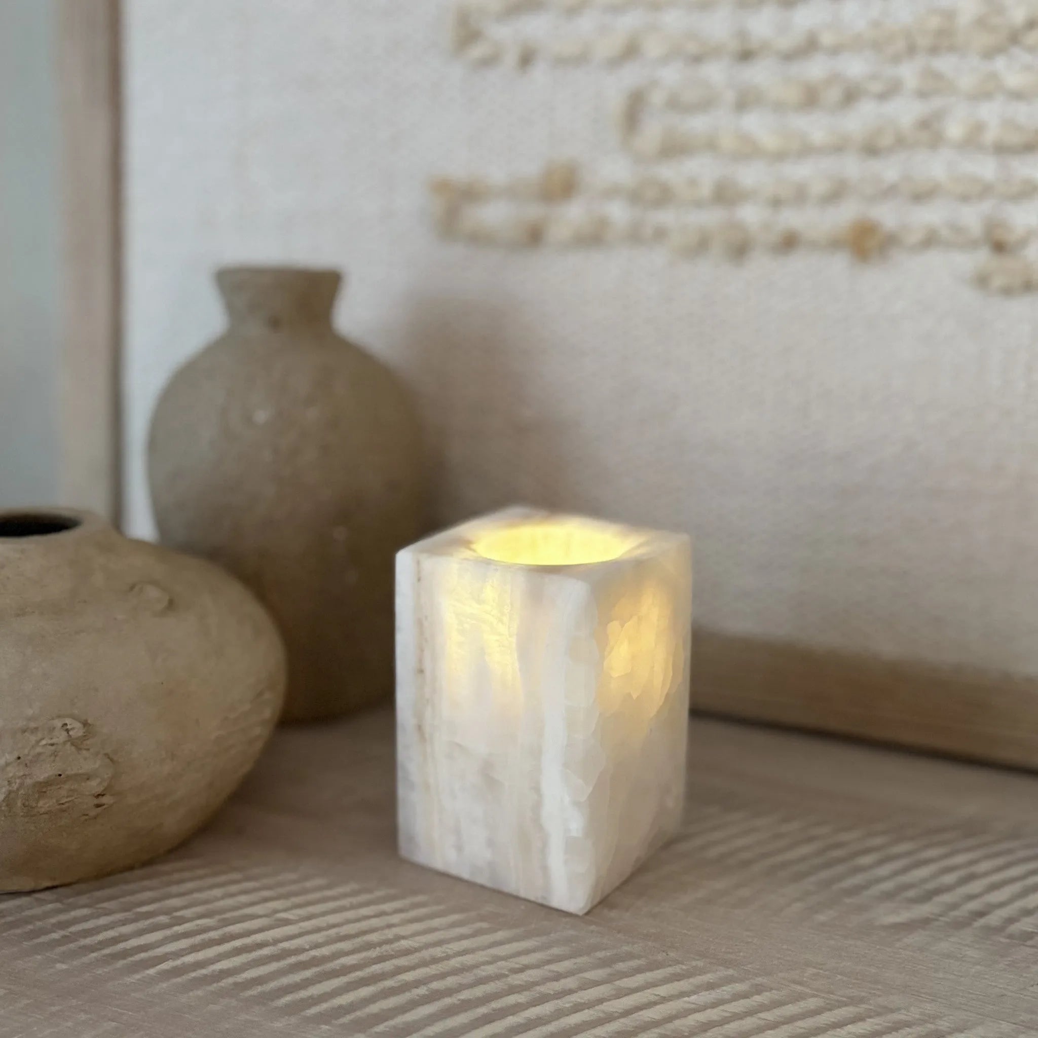 Onyx Tealight Candle Holder