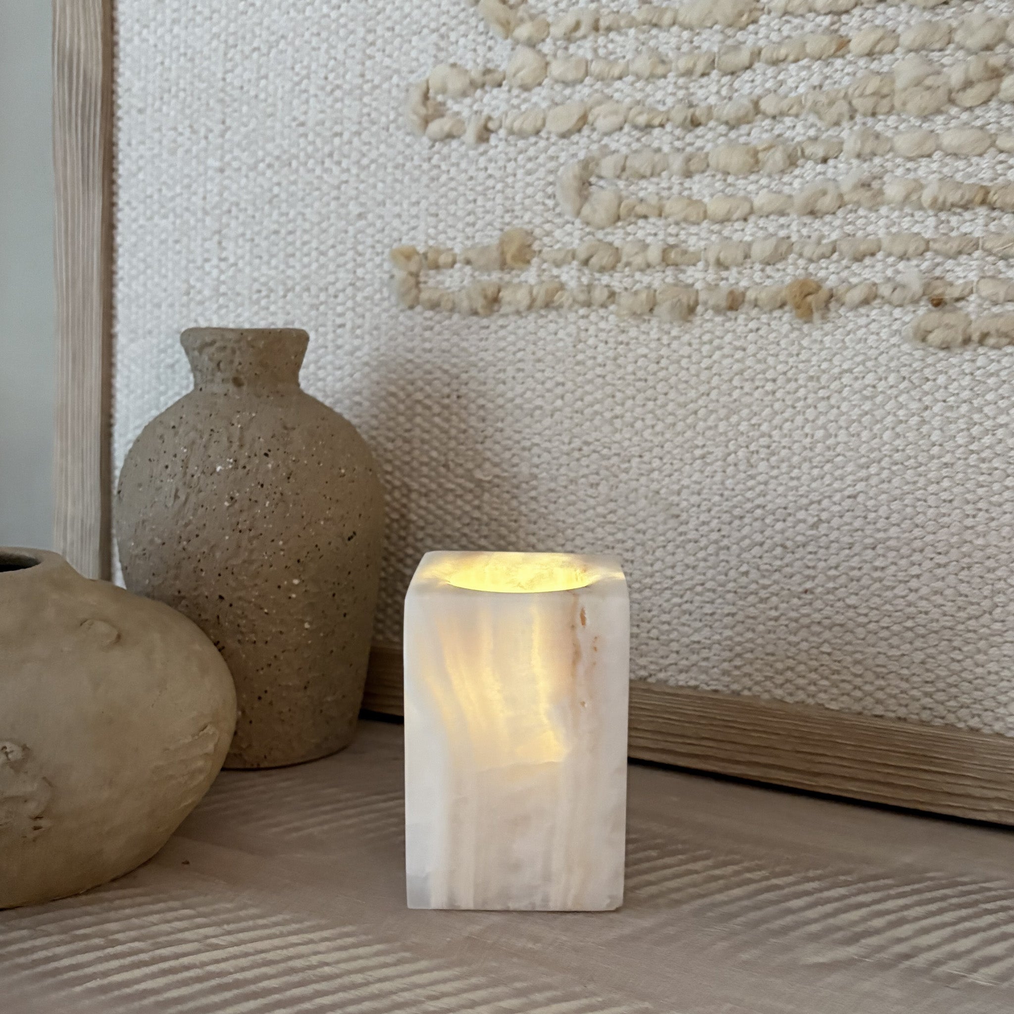 Onyx Tealight Candle Holder