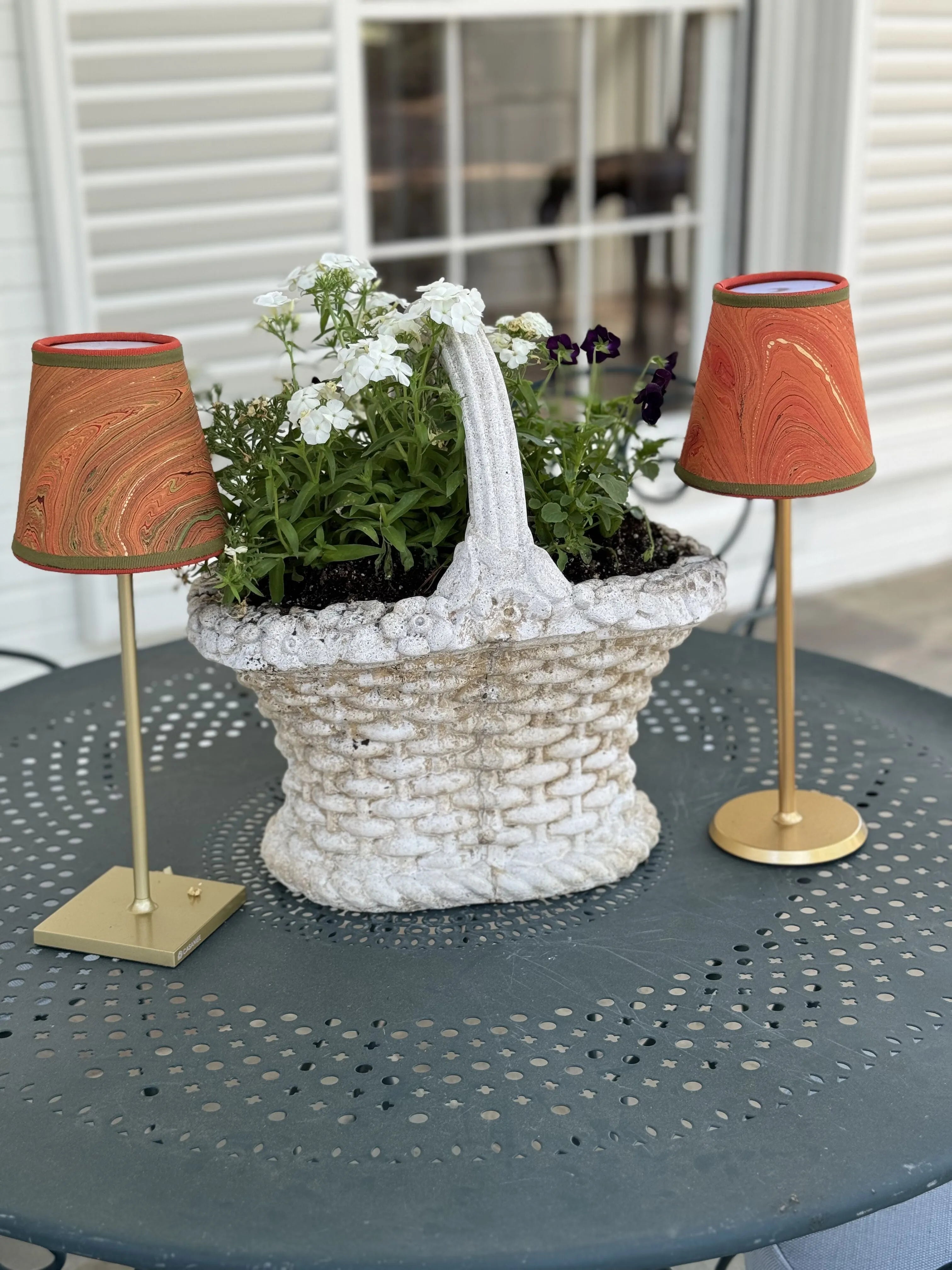 Small Marble Shade Cover in Orange