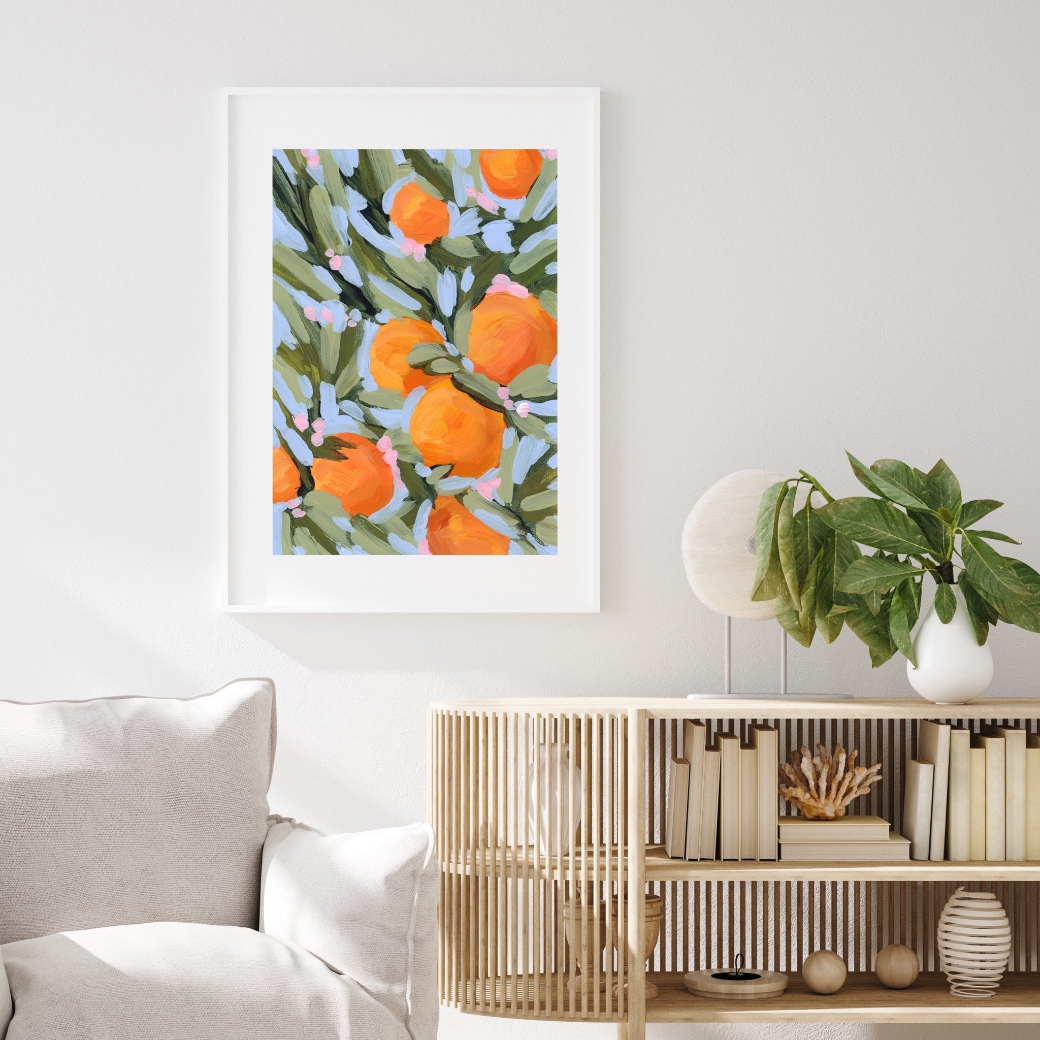 "Oranges and Blossoms" Art Print