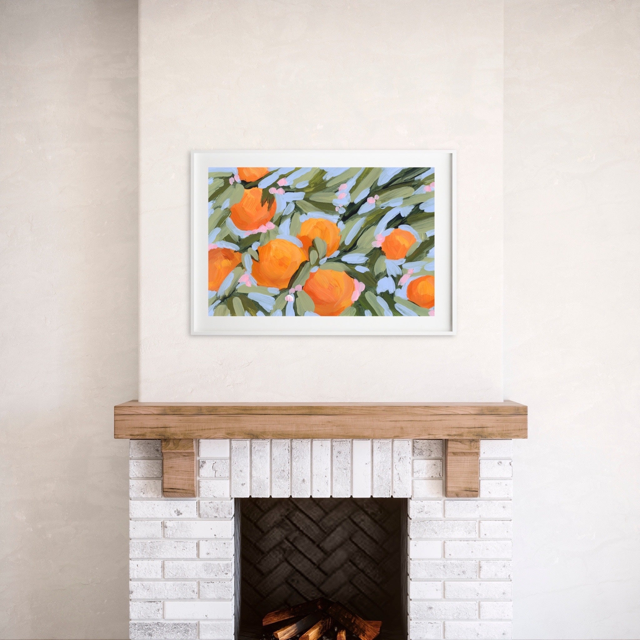 "Oranges and Blossoms" Art Print