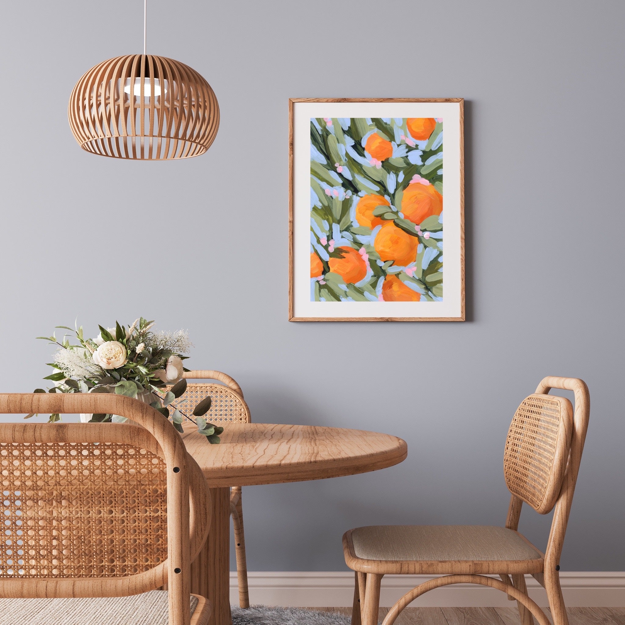 "Oranges and Blossoms" Art Print