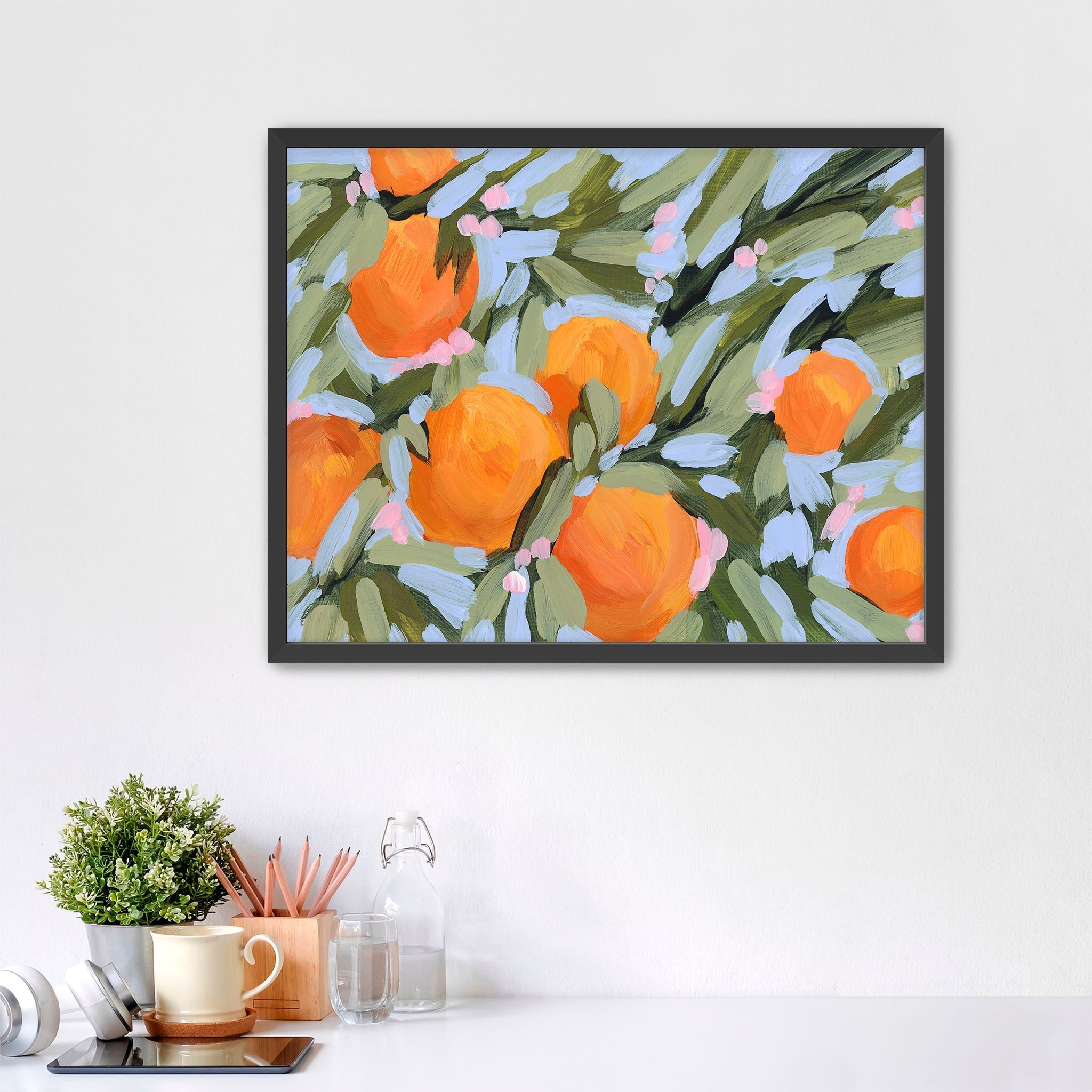 "Oranges and Blossoms" Art Print