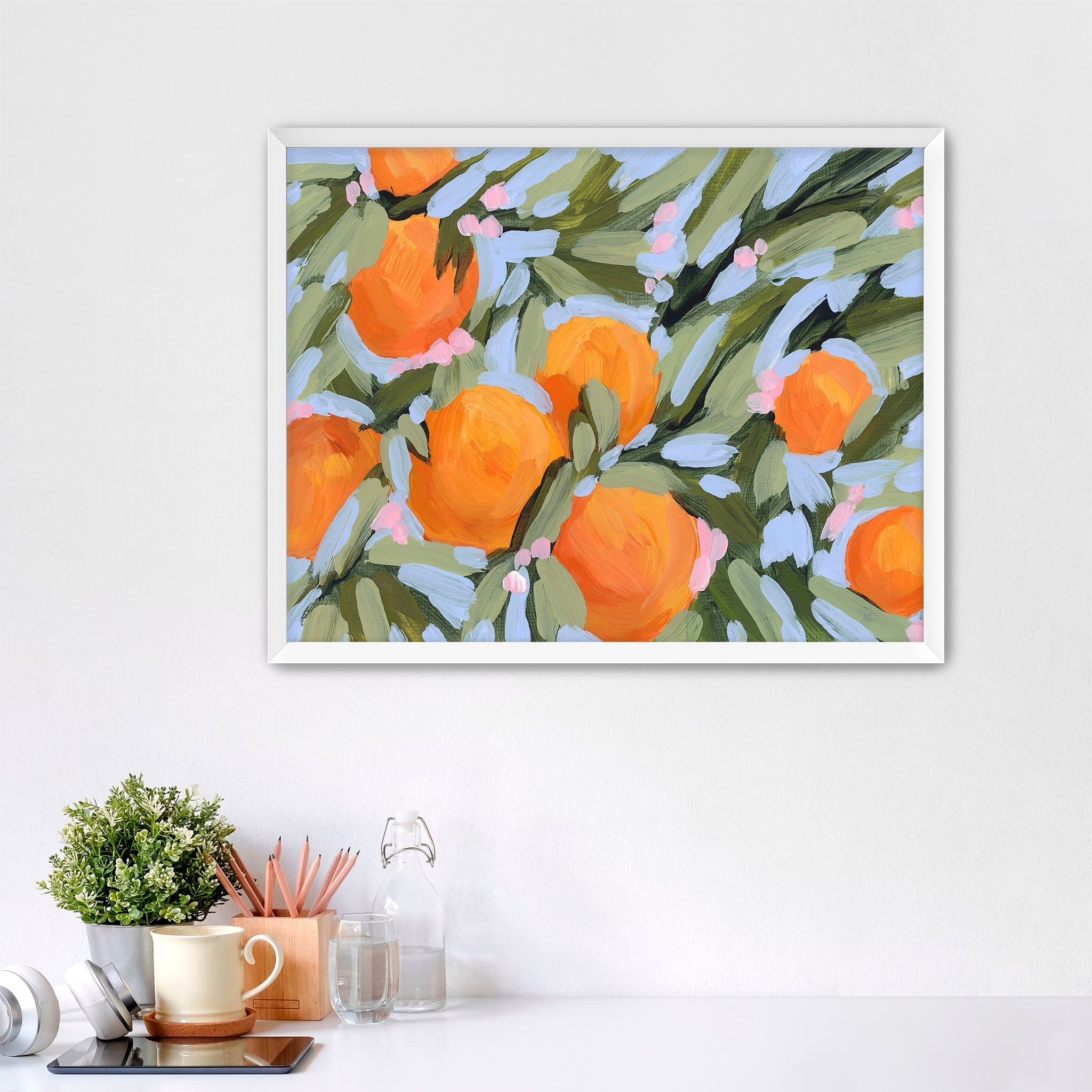 "Oranges and Blossoms" Art Print