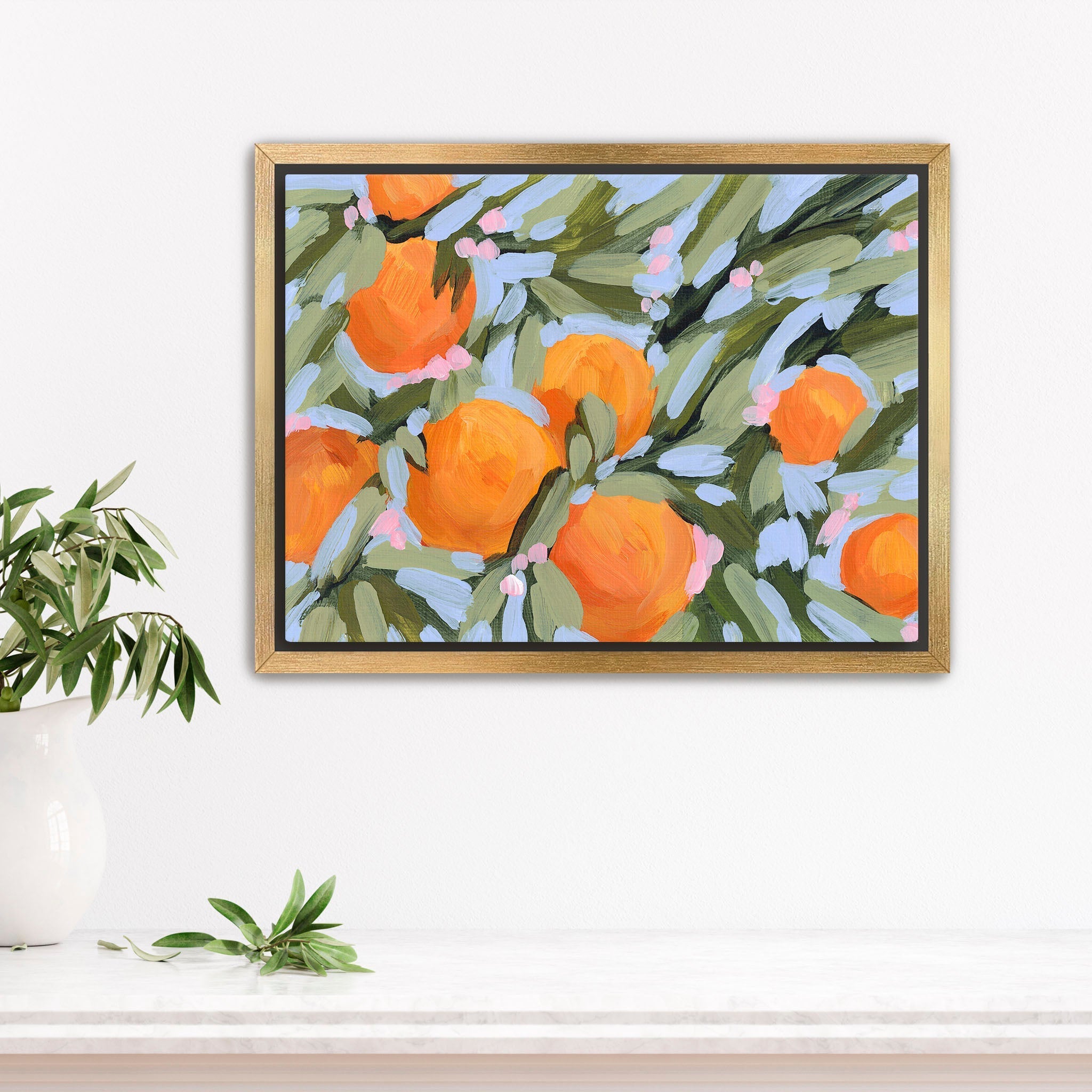 "Oranges and Blossoms" Art Print