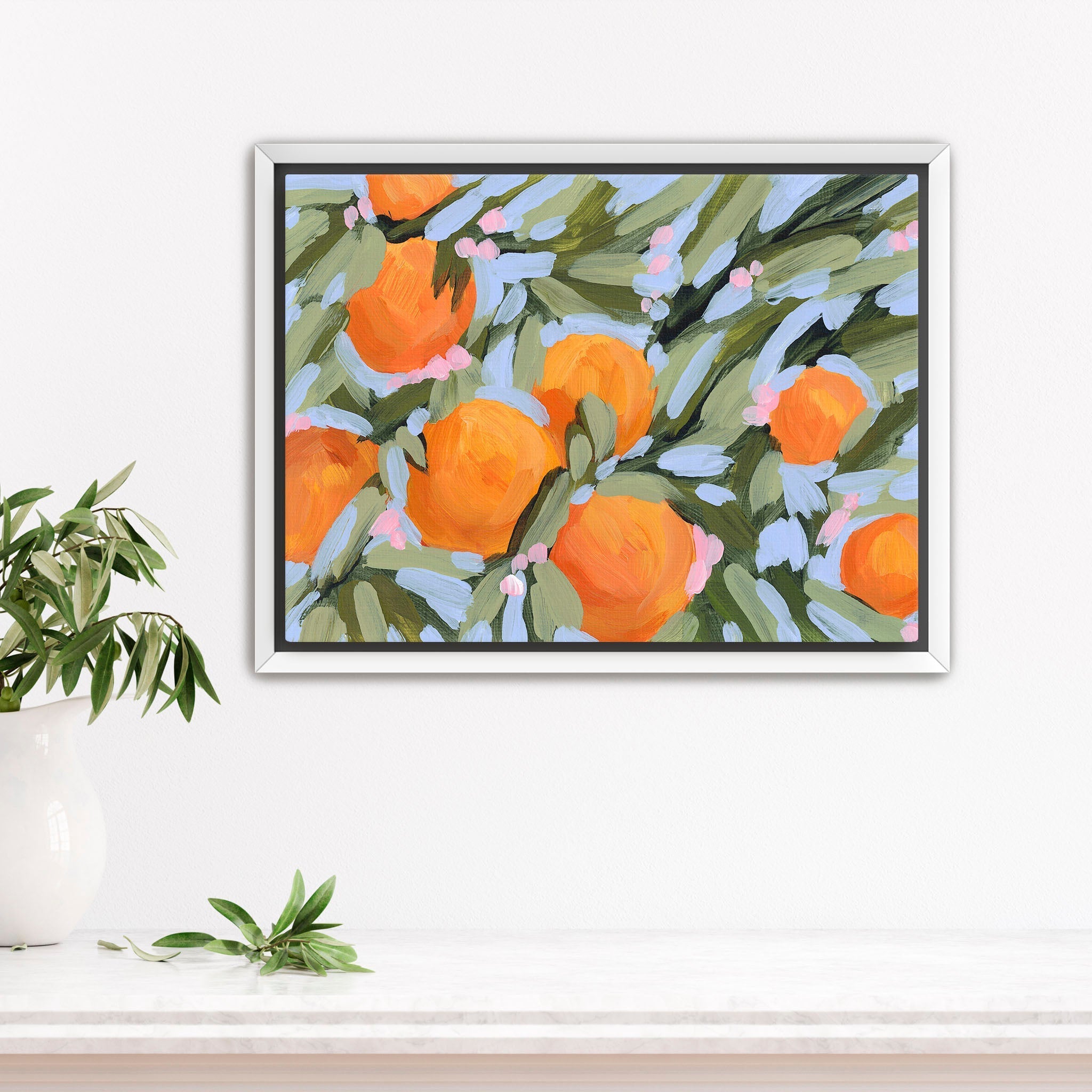 "Oranges and Blossoms" Art Print