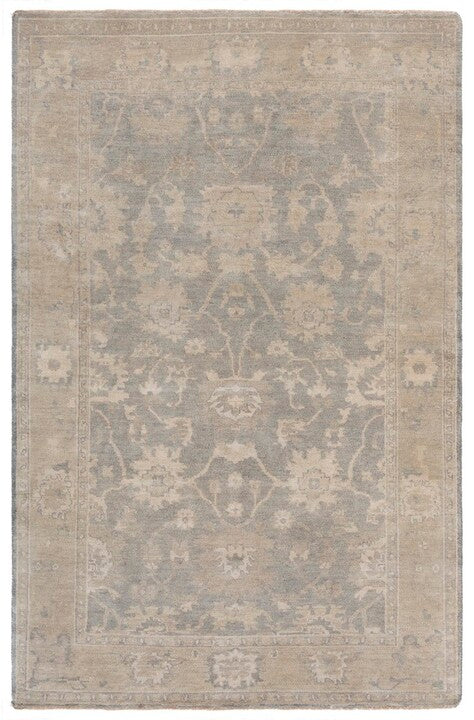 Oushak Wool Rug in Gray