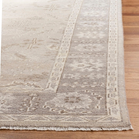 Oushak Wool Rug in Beige