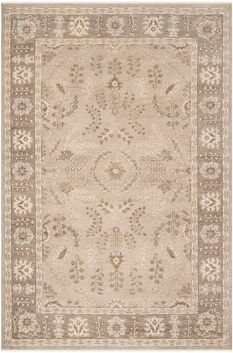 Oushak Wool Rug in Beige