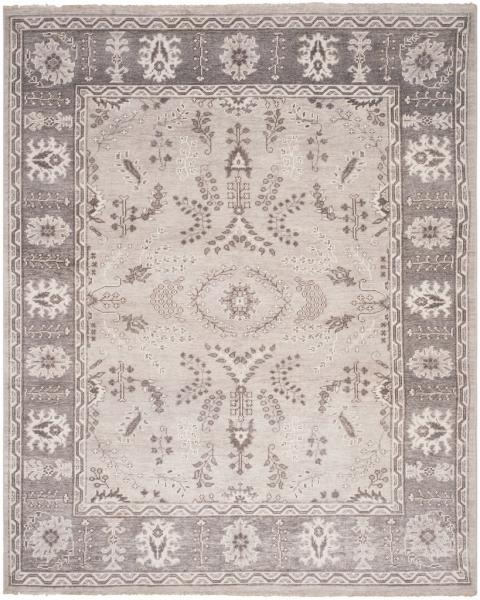 Oushak Wool Rug in Beige