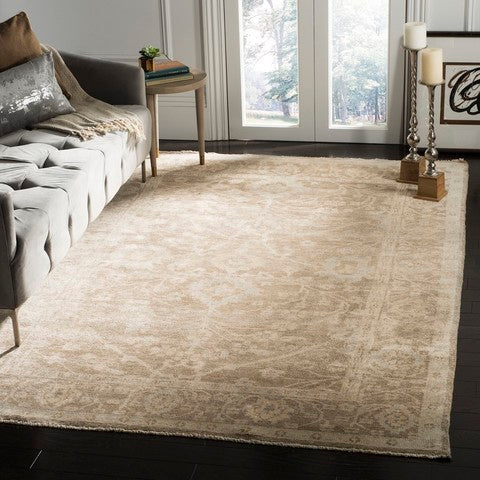 Oushak Viscose Rug in Gray