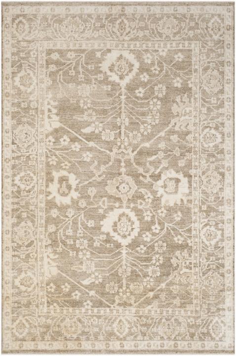 Oushak Viscose Rug in Gray