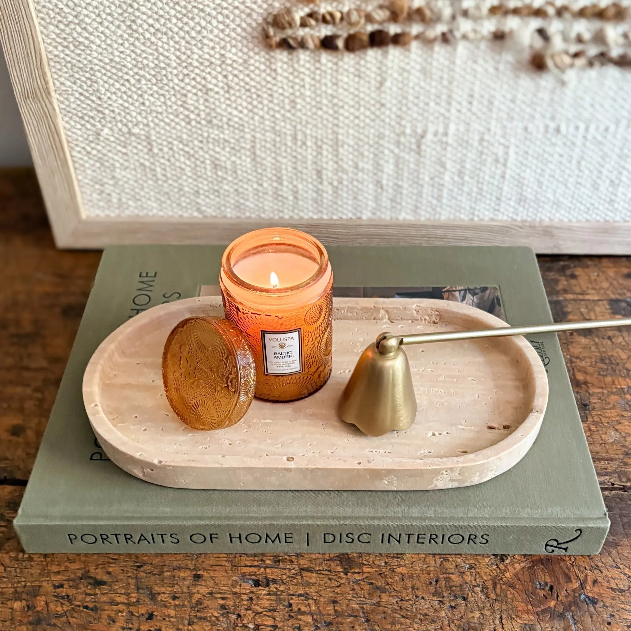 Oval Travertine Tray