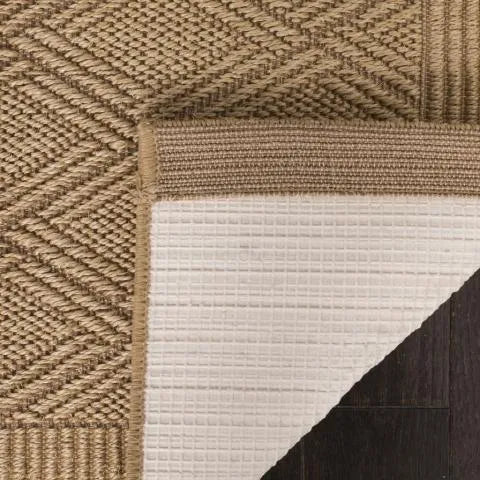 Palm Beach Sisal and Jute Rug in Maize with Geometric Pattern