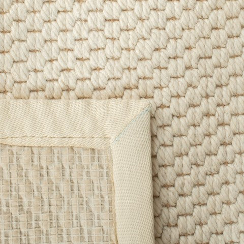 Palm Beach Wool and Sisal Rug in Ivory with Woven Pattern