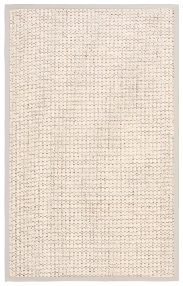 Palm Beach Wool and Sisal Rug in Ivory with Boucle Weave Pattern