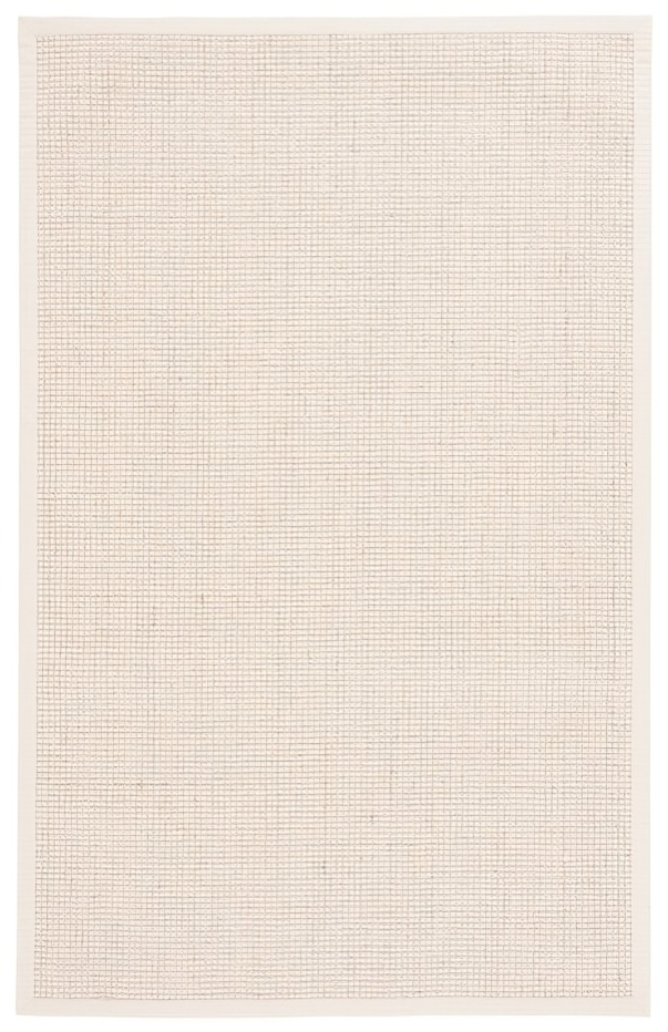 Palm Beach Wool and Sisal Rug in Ivory with Grid-Like Pattern