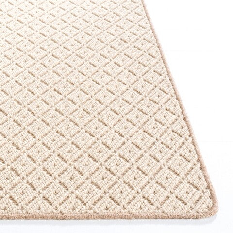 Palm Beach Wool and Jute Rug in Ivory with Lattice Pattern