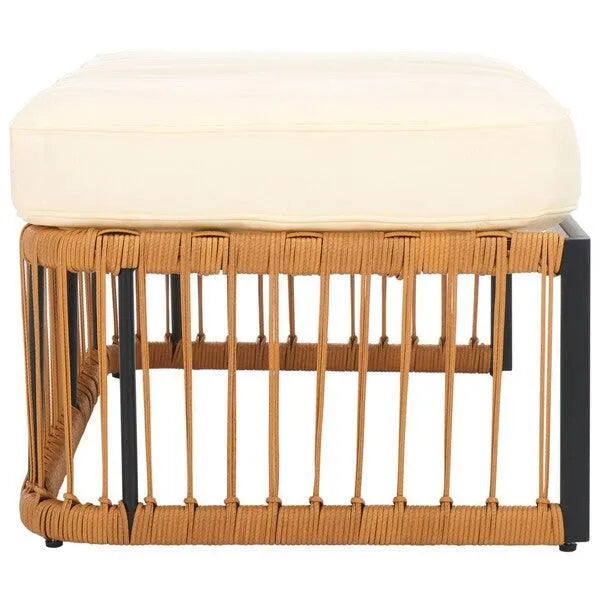 Safavieh Bola Bench in Natural/Beige with Rope-Weave Design