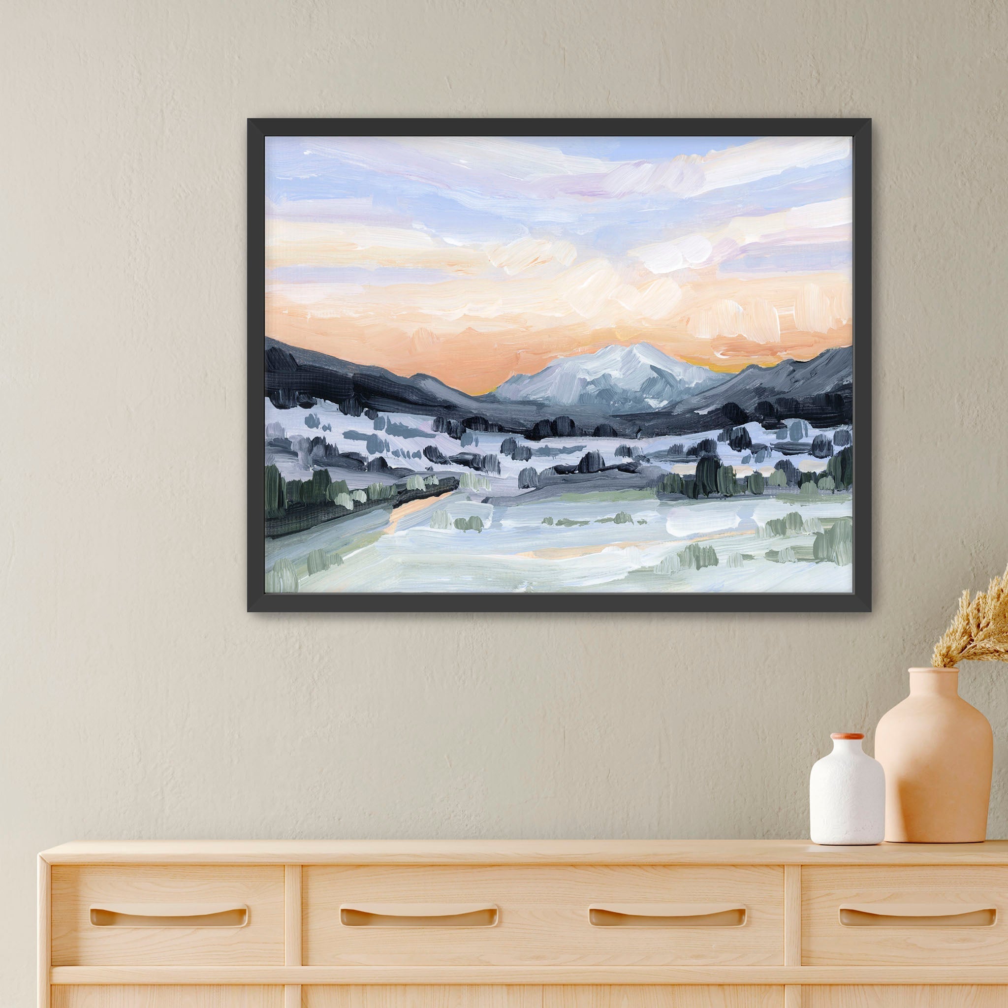 "Peach Skies" Art Print