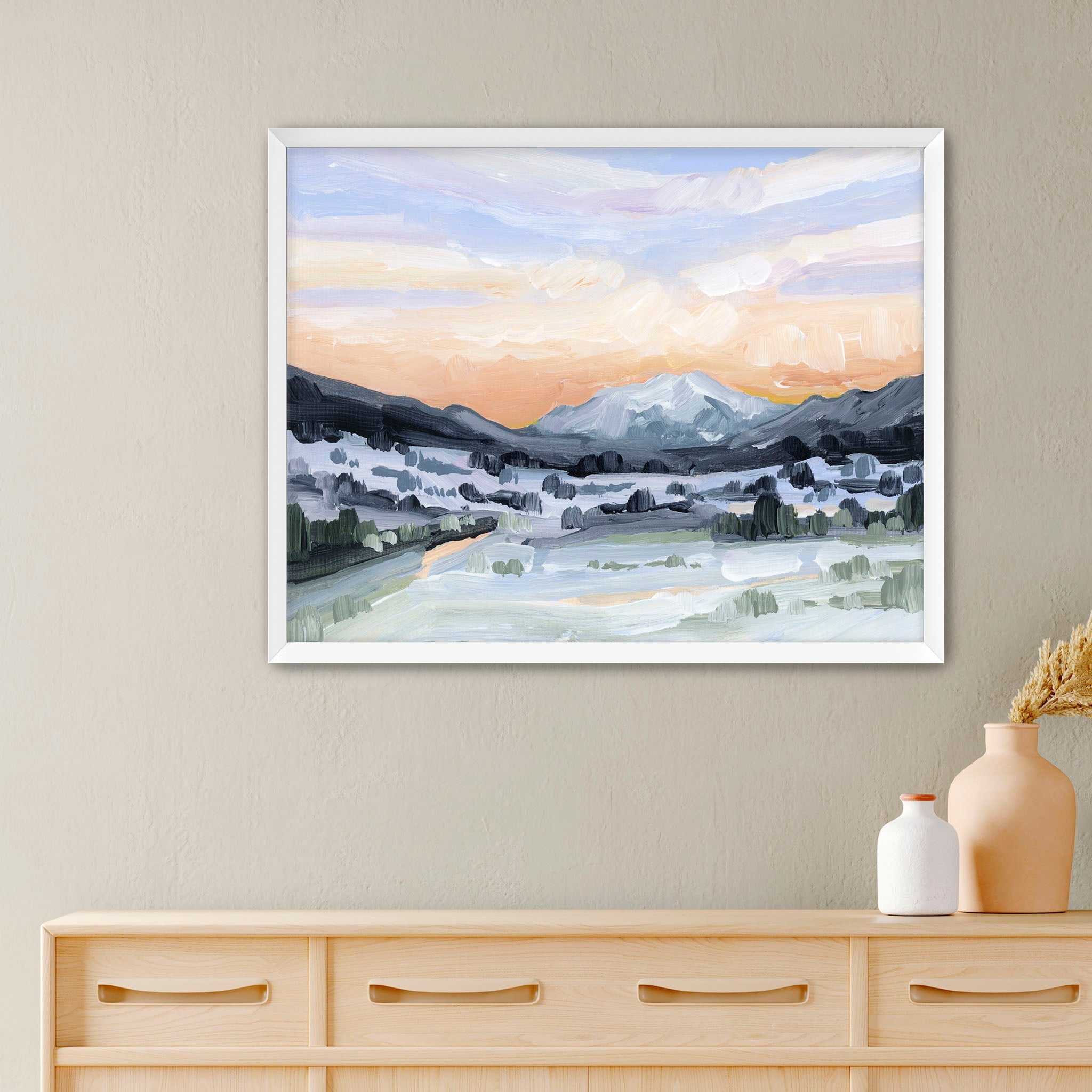 "Peach Skies" Art Print