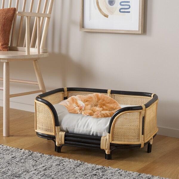 Timo Rattan Pet Bed with Removable Cushion