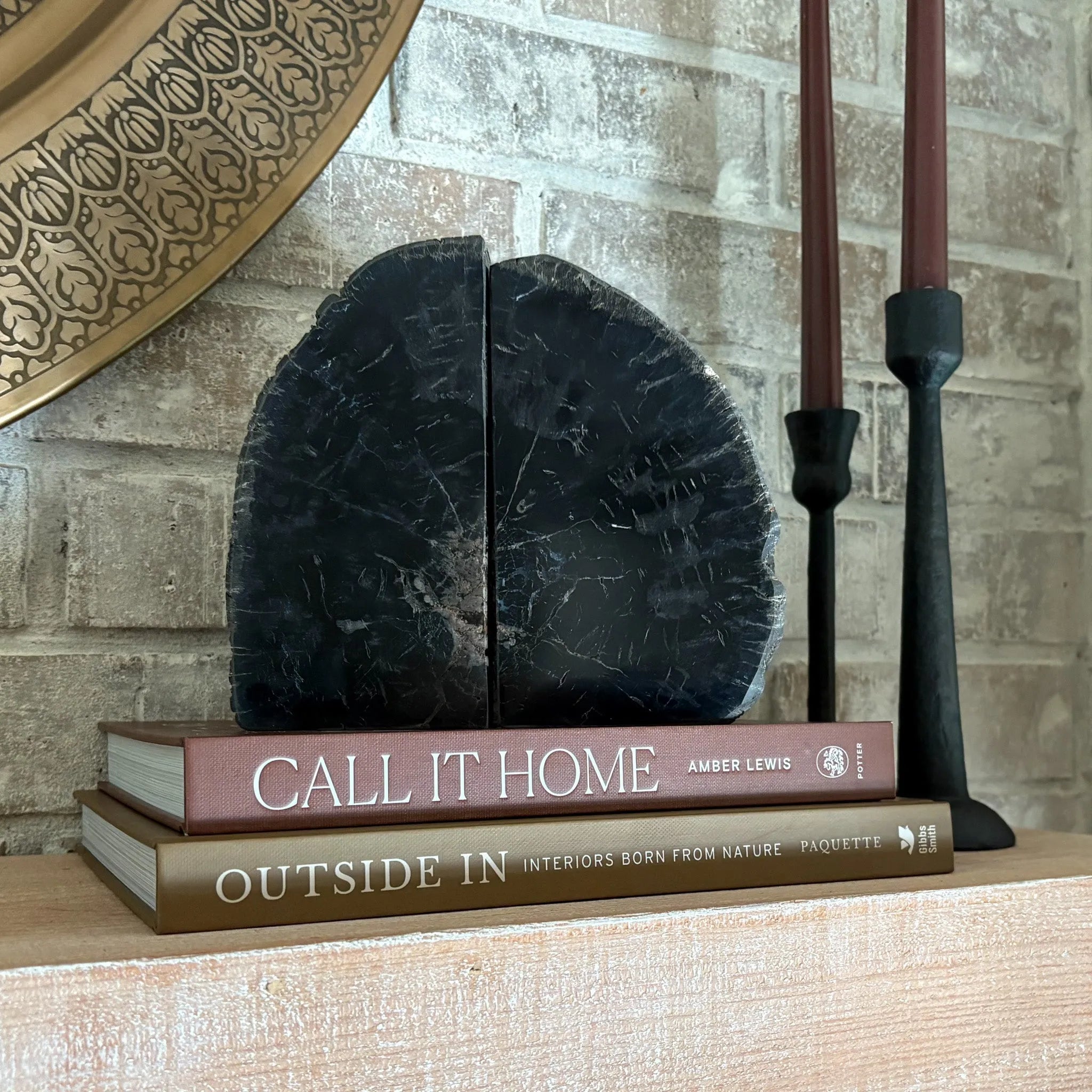 Petrified Wood Bookend Pair