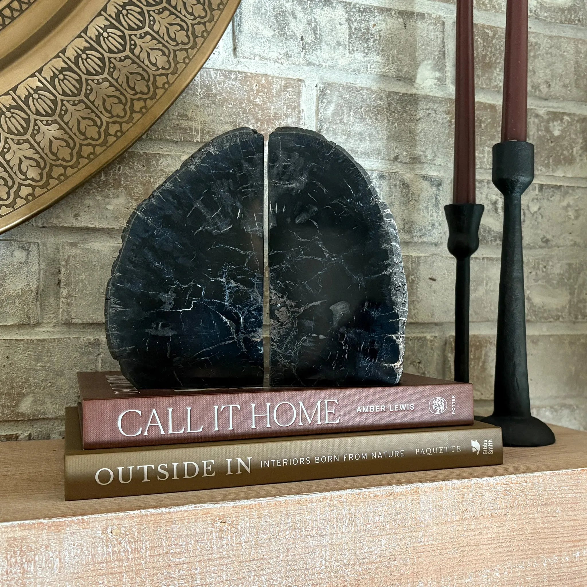 Petrified Wood Bookend Pair