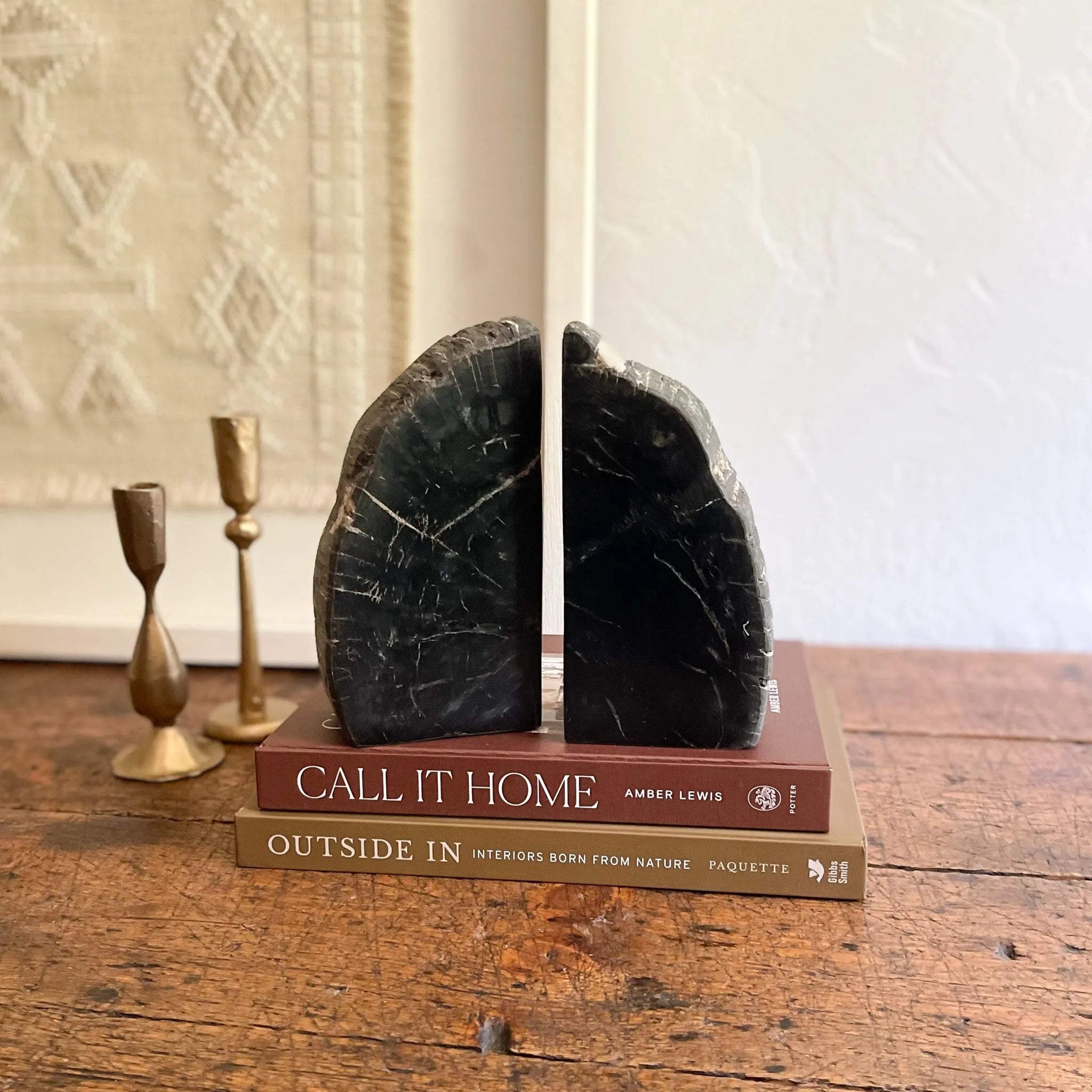 Petrified Wood Bookend Pair