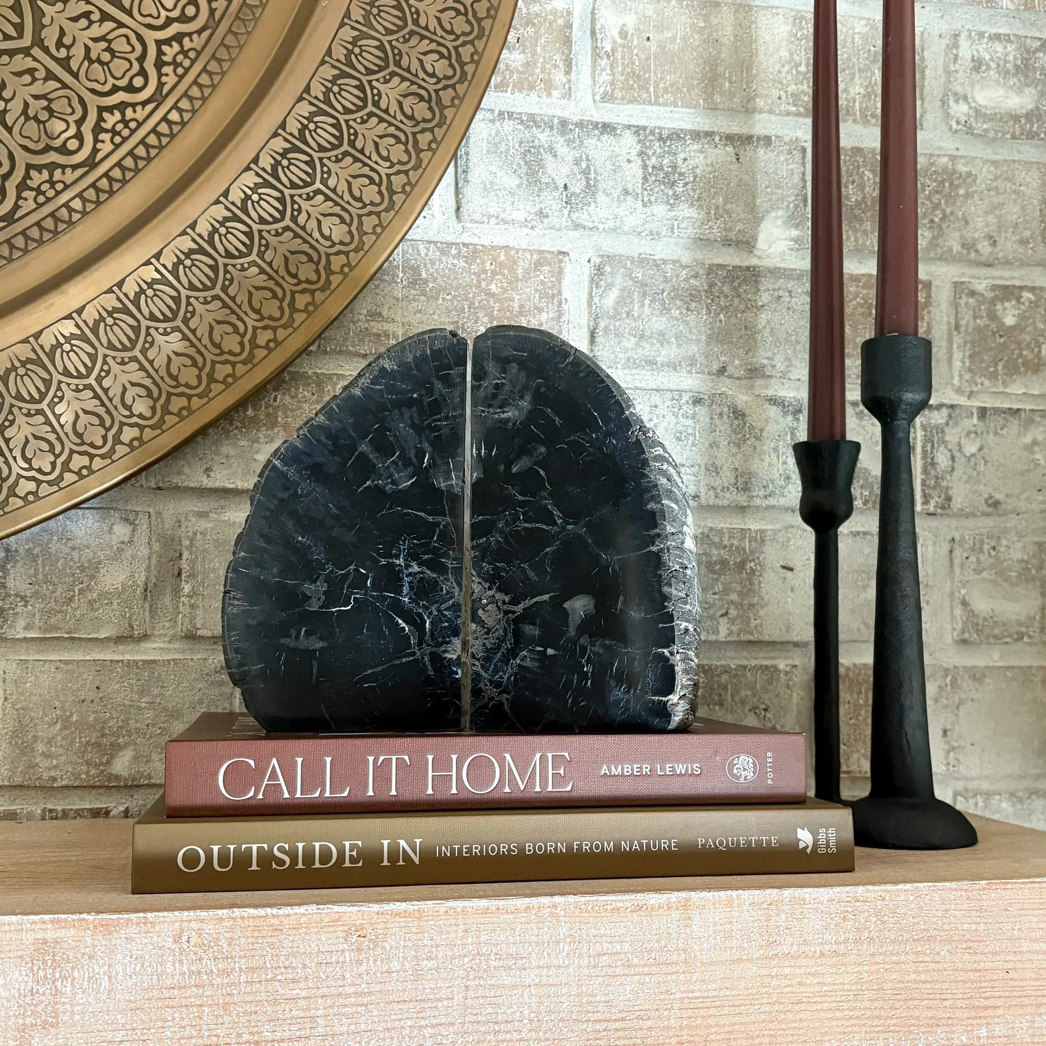 Petrified Wood Bookend Pair