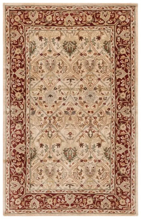 Persian Legend Wool Rug in Ivory and Rust