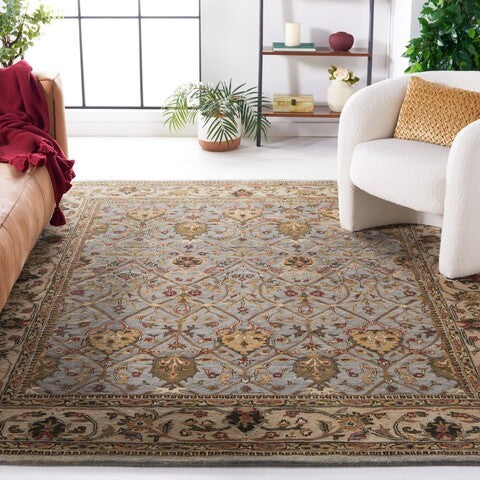 Persian Legend Wool Rug in Gray and Ivory